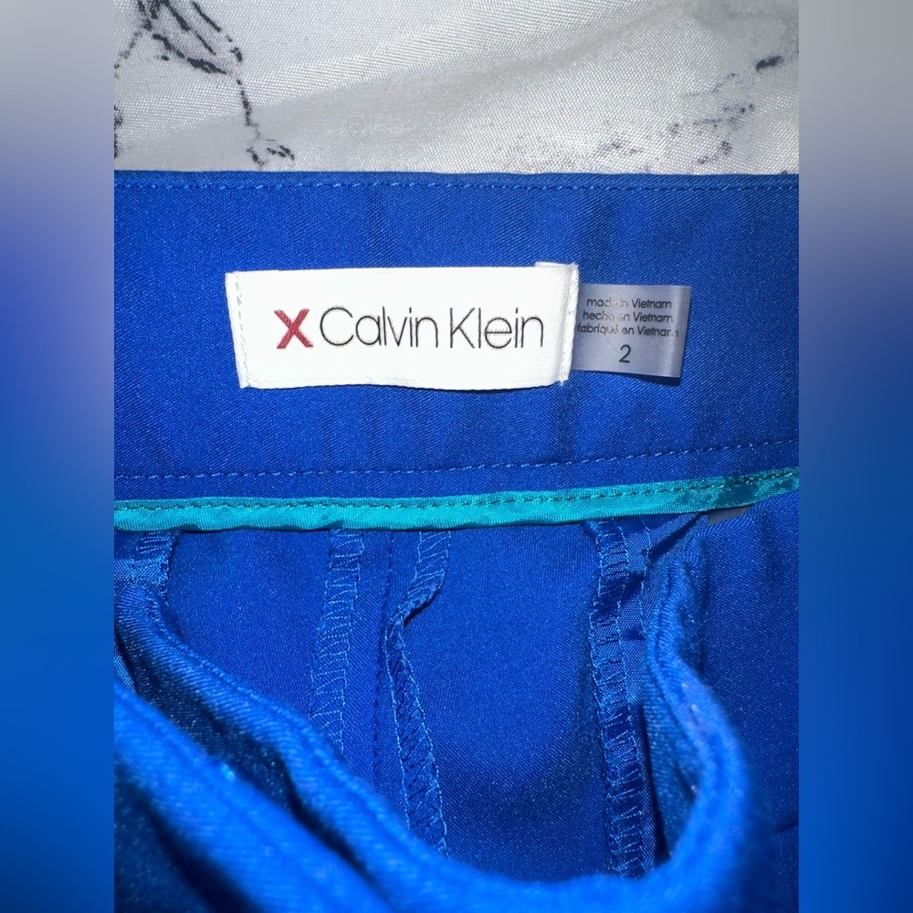 Calvin Klein Royal Blue Open Front Blazer - Picture 6 of 6